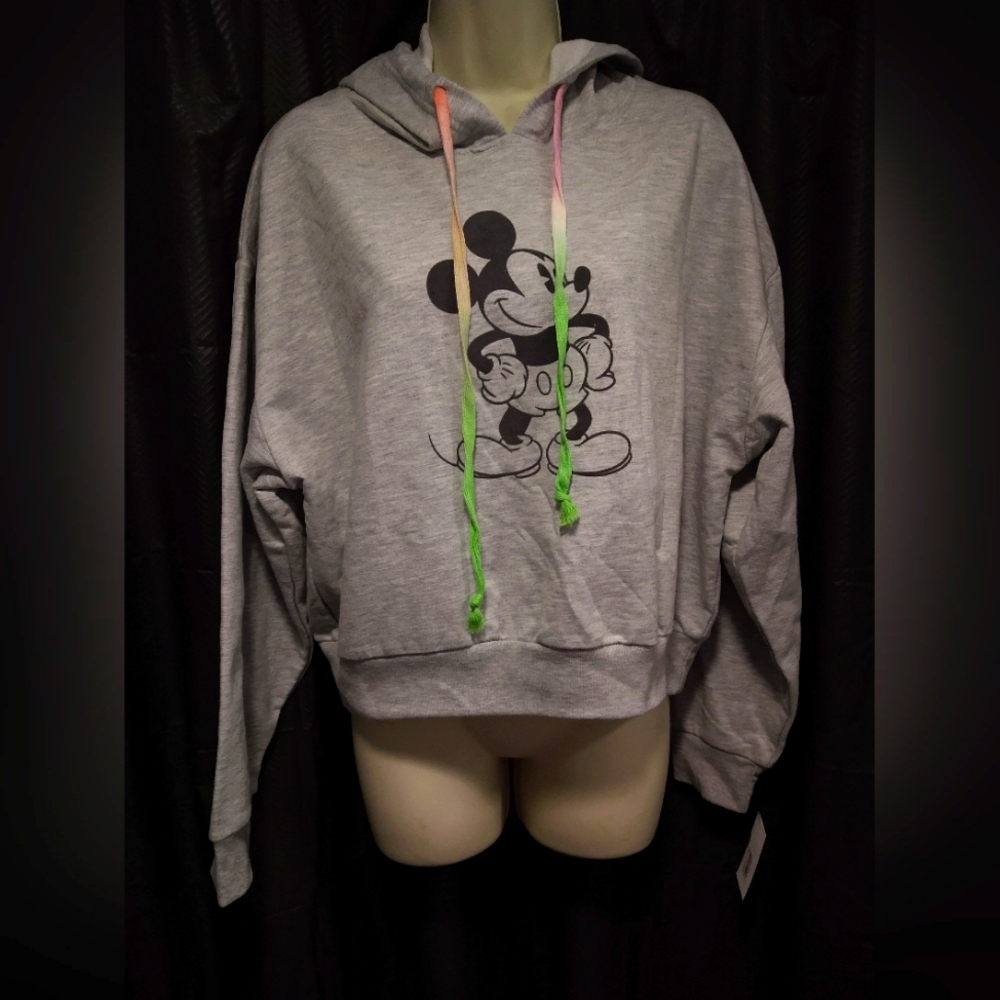 Disney Gray Hoodie with Mickey Mouse Print